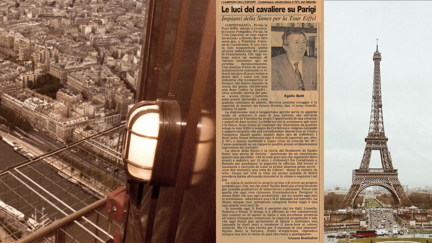 1984 - Simes illumina il simbolo della Francia.