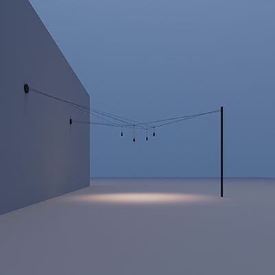 AIR-LIGHTING 1  Punto di Alimentazione con 2 Rosoni e 1 Palo