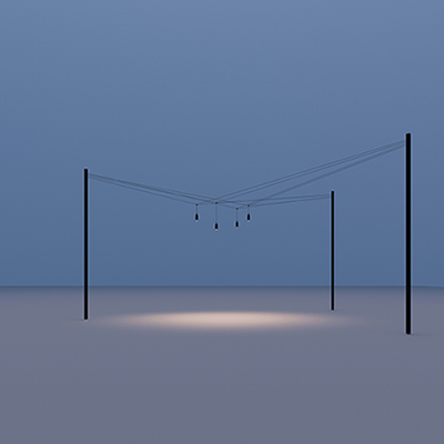 AIR-LIGHTING 1  Punto di Alimentazione con 3 Pali